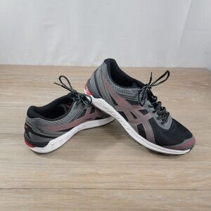 ASICS Gel Sileo Men's Running Shoes Black Grey Red Size 10.5 US 44.5 EUR